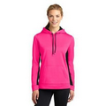 Ladies Sport-Tek  Sport-Wick  Fleece Colorblock Hooded Pullover